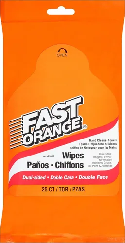 Vista 9 de Toallas de Limpieza de Alta Resistencia Fast Orange Eliminan Grasa Dura, Mugre, Pintura, Resinas, Pegamento y Más, para Manos, Herramientas