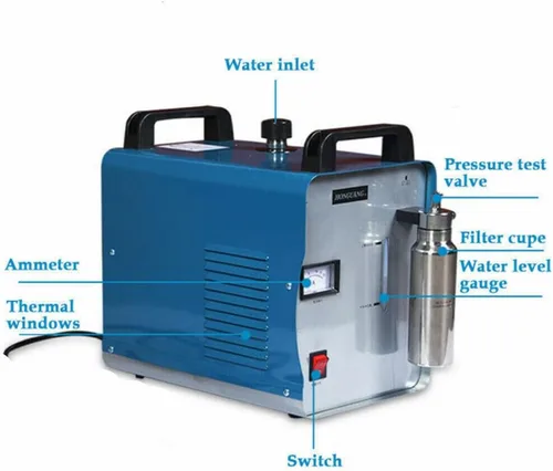 Vista 7 de DNYSYSJ - Máquina pulidora de acrílico portátil, 95L/H 400 W, soldador de oxígeno-hidrógeno, generador de llama de gas, antorcha, pulidor