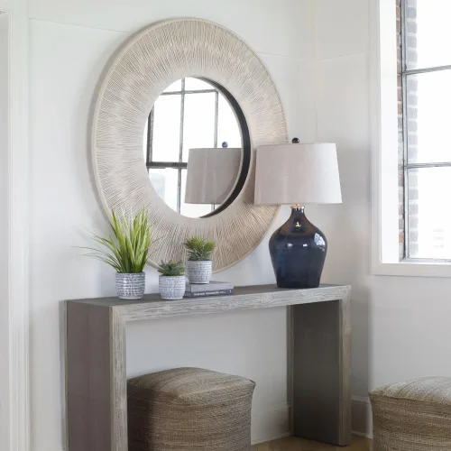 Vista 3 de Uttermost Espejo Redondo Nudo U09651 Beige Neutral 2 x 51.25 x 51.25