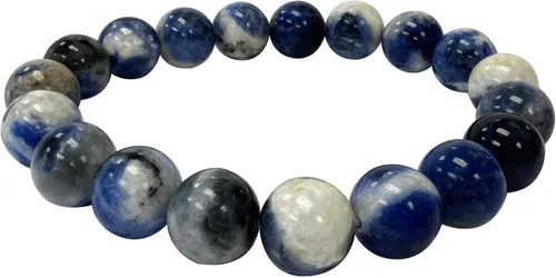 Vista 418 de Gem Avenue Handmade Round Bead Stretch Bracelet Unisex Natural Stone Beaded Jewelry for Men & Women, Elastic Wristband for Daily Wear