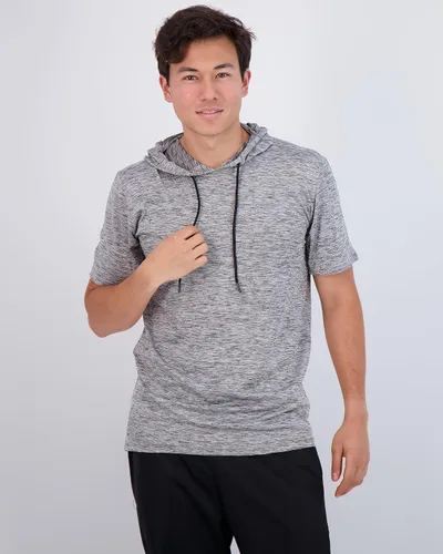 Vista 2 de Real Essentials Paquete de 3 sudadera deportiva de manga corta con capucha para hombre (disponible en tallas grandes y altas)