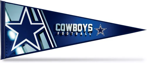Vista 19 de Rico Industries NFL Football Primary 12" x 30" Felt Wall Décor Pennant - Great for Home/Bed Room/Man Cave Décor