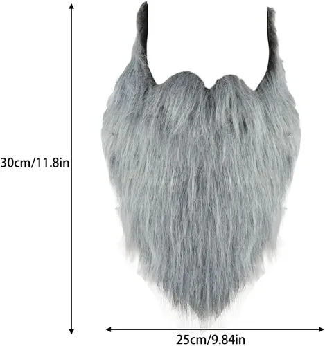 Vista 5 de 4 piezas de barba falsa de Halloween barba falsa bigote falso bigote falso para adultos niños disfraces suministros de fiesta de Halloween