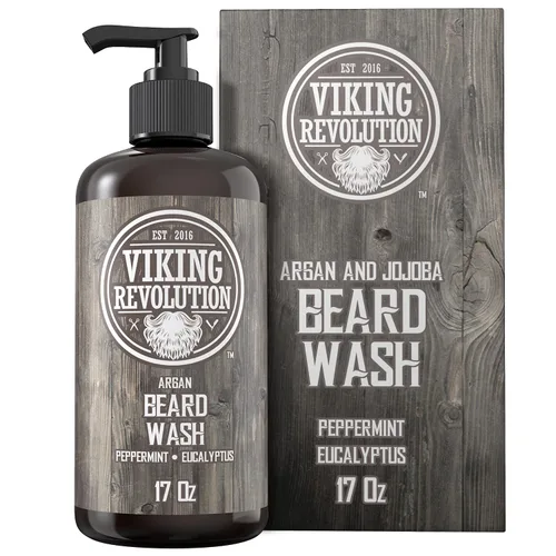 Vista 7 de Viking Revolution Acondicionador para barba con aceite de argán y jojoba - Suaviza y fortalece - Aroma natural a menta y eucalipto - Acondicionador