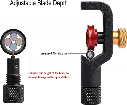 Vista 8 de Cuchillo Transversal de Pelado de Cable Blindado 4-10MM - Pelacables de Fibra Óptica FTTH Cortador de Cable de Fibra Blindado - Herramienta