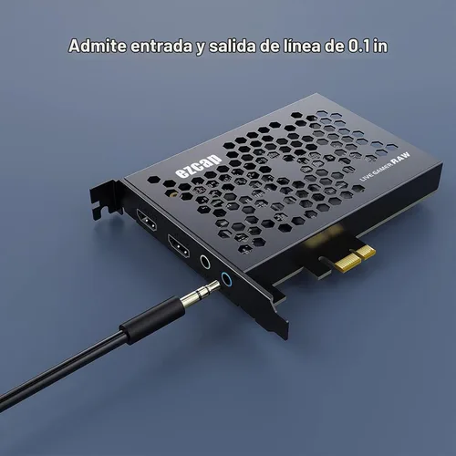 Vista 6 de Ezcap Tarjeta de captura de video PCI-E interna 4K HDMI para transmisión en vivo, juegos de PC y mezcla de sonido, compatible con Windows, Mac, PS4