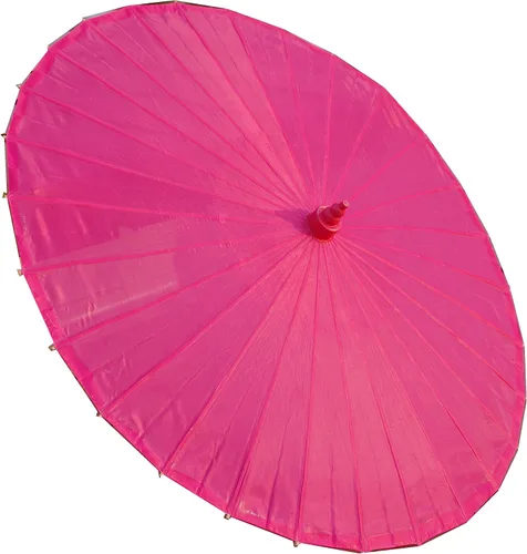Vista 8 de Sombrilla de tela de bambú lisa, ideal para recuerdos de fiesta de boda (azul claro)