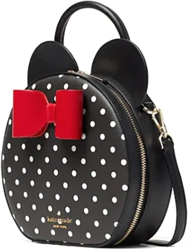 Vista 3 de Kate Spade Disney X Minnie - Bolso redondo para ratón, color negro y blanco