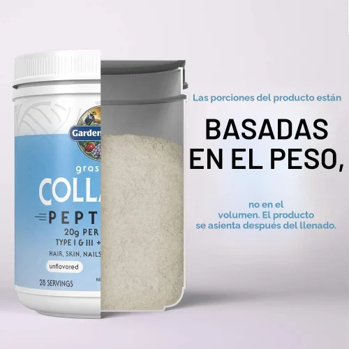Vista 6 de Garden of Life Péptidos de Colágeno en Polvo de Ganado Alimentado con Pasto Sin Sabor, Polvo de Colágeno para Mujeres y Hombres, Cabello, Piel