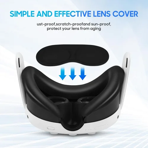 Vista 6 de Silicone Cover Set Compatible with OculusMeta Quest 3 Accessories,VR Accessory Set for Meta Quest 3,Include VR Silicone face Cover,VR Shell