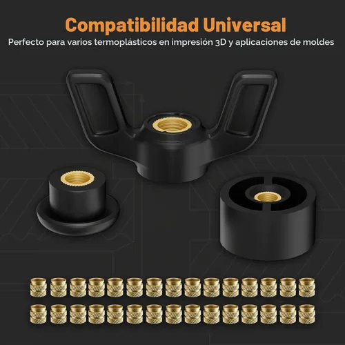 Vista 5 de HANGLIFE Inserciones Roscadas de Conjunto de Calor, Caja de Surtido M2 M2.5 M3 M4 M5 M6 (345 Piezas) Inserción de Conjunto de Calor para Componentes