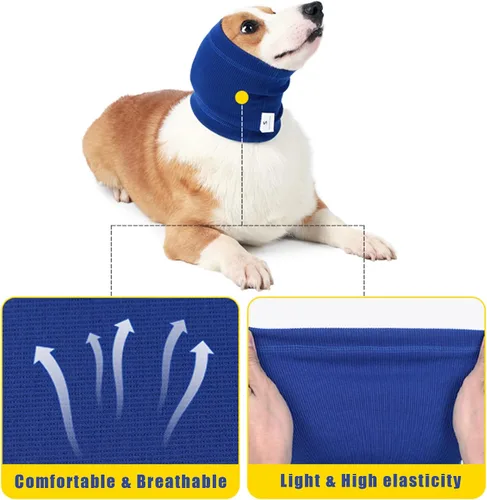 Vista 6 de Nanaki Sudadera con capucha calmante para perros, fundas silenciosas para la cabeza, cubiertas para las orejas, capucha para baño de ruido