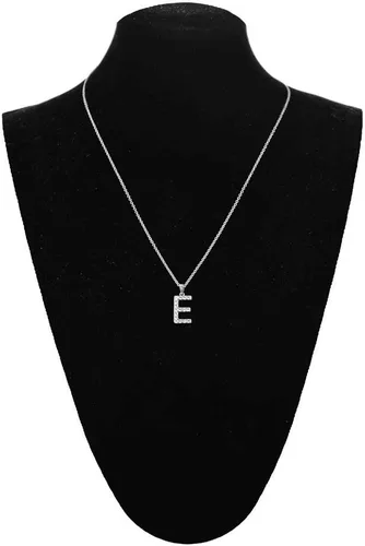 Vista 8 de Tarsus Collar con dije de inicial con zirconias cúbicas para mujeres y niñas.