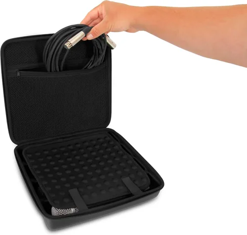 Vista 9 de CASEMATIX Sennheiser, Shure y más - Funda de micrófono inalámbrico compatible con cuatro micrófonos inalámbricos de hasta 10.75 pulgadas