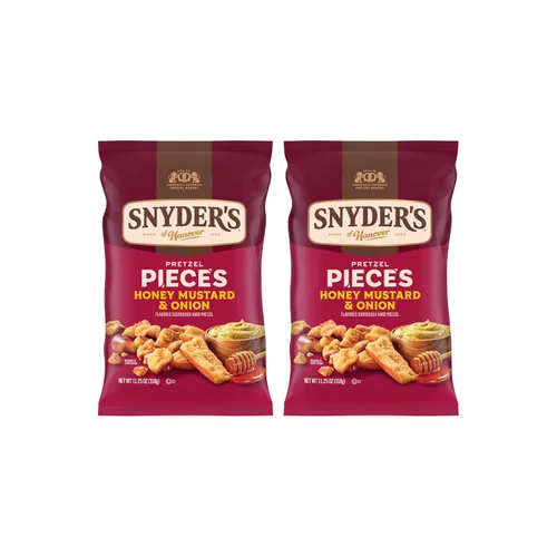 Vista 10 de Snyder's of Hanover Piezas de pretzel, miel mostaza y cebolla, 3.25 oz, 6
