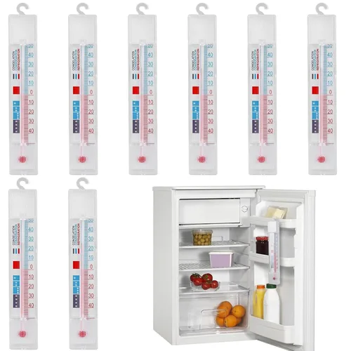 Vista 6 de 8/10 Pack Hanging Fridge Thermometers Hook Thermometers Texture for Home and Commercial Use Measures Temperatures Temperature Monitors 10pcs