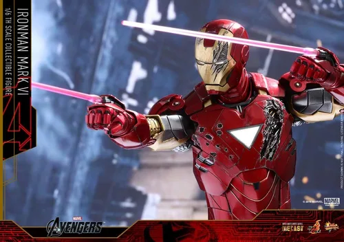 Vista 6 de Hot Toys Figura de Marvel The Avengers Iron Man Mark VI DIECAST a escala 1/6