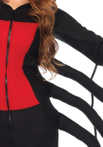 Vista 3 de Womens Cozy Fleece Black Widow Warm Spider Halloween Costume