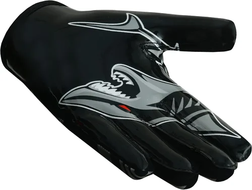 Vista 4 de Guantes de fútbol antideslizantes con sensación de pelota, guantes receptores de fútbol en tamaños juveniles, adultos y niños, agarre fuerte