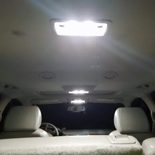 Vista 4 de Kit de accesorios de luz interior LED para Chevy Tahoe Suburban GM Yukon Cadillac Escalade 2000-2014 6000 K blanco mapa cúpula visera, bombillas