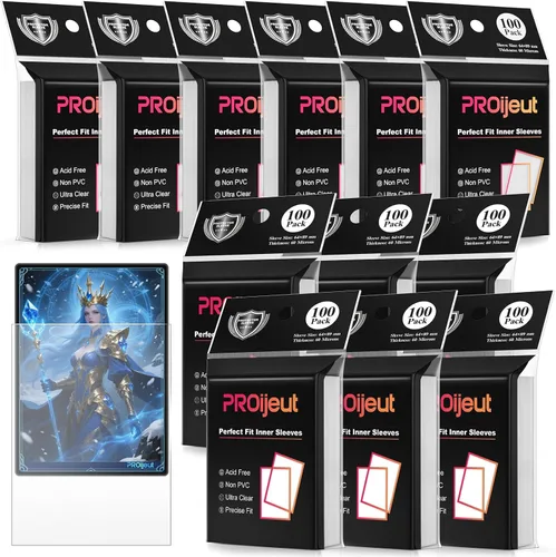 Vista 9 de Paquete de 600 fundas transparentes para tarjetas, ajuste perfecto, ideal para doble funda, funda para tarjetas intercambiables, compatible
