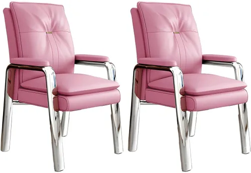 Vista 40 de PU Leather Conference Chair with Fixed Arms High-Back Ergonomic Mahjong Chair Chess Card Room Backrest Computer Chair Long-Term Sitting Mahjong