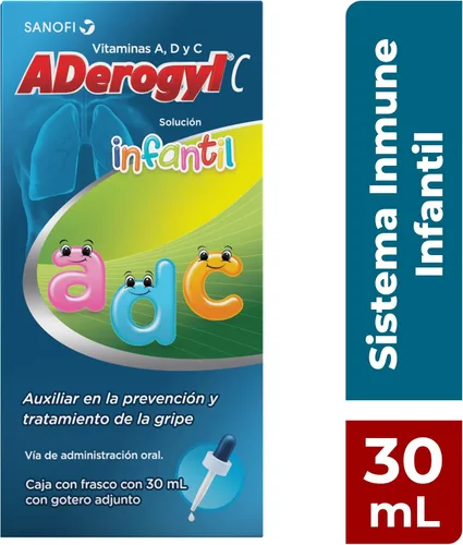 Vista 2 de Aderogyl C Infantil Vitaminas para Niños en Solución, 1.0fl oz