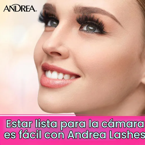 Vista 2 de Andrea, 5-of-a-Kind #21, pestañas postizas, aspecto natural, negro, 5 pares