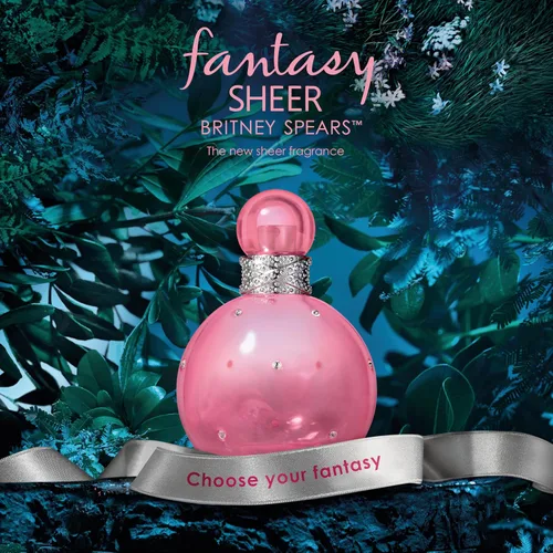 Vista 5 de Britney Spears™ Fantasy Sheer, Eau De Toilette EDT Spray para mujer, 3.3 fl oz / 3.4 fl oz