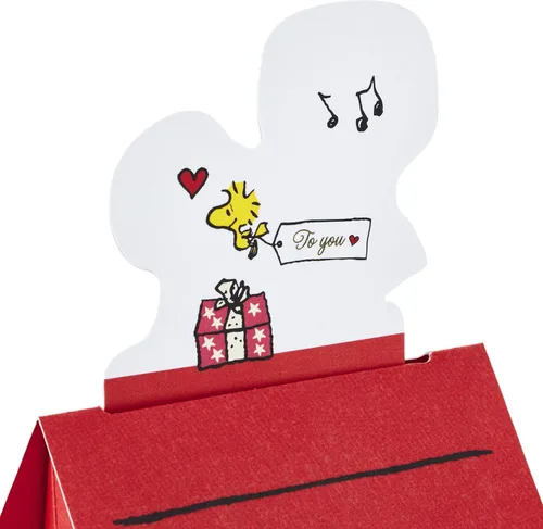 Vista 4 de Tarjeta de felicitación de cumpleaños emergente de Peanuts Snoopy de Hallmark (Casa del perro de Snoopy)