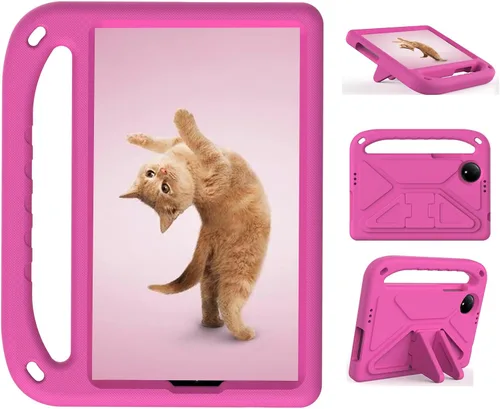Vista 7 de Funda para tablet infantil con asa y soporte, ligera, a prueba de golpes, compatible con Xiaomi Redmi Pad SE 8.7, azul
