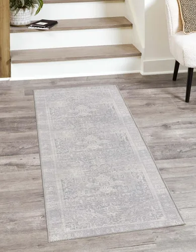 Vista 22 de Unique Loom Timeless Collection - Alfombra de área - Peter (2' x 3' 1" ovalada, beige/marfil)