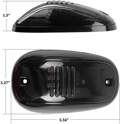Vista 6 de NPAUTO 5 luces LED ámbar ahumadas de cabina de repuesto para Dodge Ram 2003-2018 1500 2500 3500 4500 5500 luces de techo con arnés de cableado 9