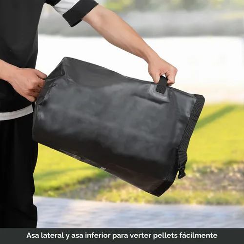 Vista 6 de Stanbroil Bolsa de almacenamiento de pellets de madera de 20 libras, contenedor de tela impermeable al aire libre para pellets, carbón, astillas