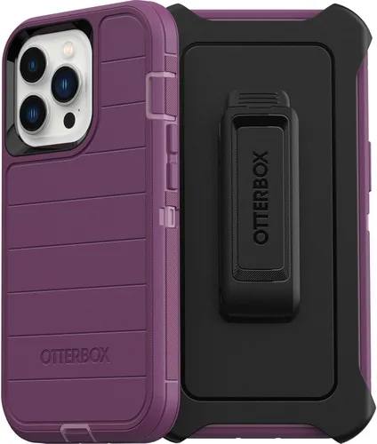 Vista 8 de OtterBox Funda para iPhone 13 Pro (solamente) Defender Series, color negro, resistente y duradero, con protección de puerto, incluye soporte de clip