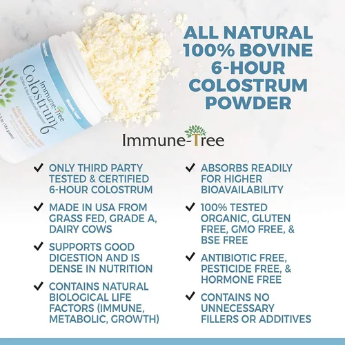 Vista 3 de Immune Tree - Polvo de calostro 100% bovino, 661 porciones, 2.2 libras (1 kilo), apoya el sistema inmunológico antienvejecimiento, saludable