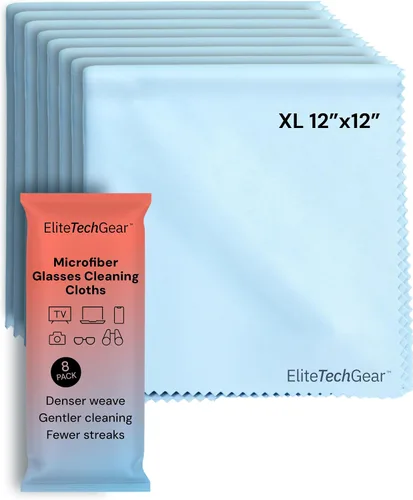 Vista 13 de Elite Tech Gear Kit de Cuidado Óptico, de Pantalla y Lentes - Aerosol de 3 Piezas (2x4oz+1oz) con 2 Paños de Microfibra - Solución para Anteojos Sin