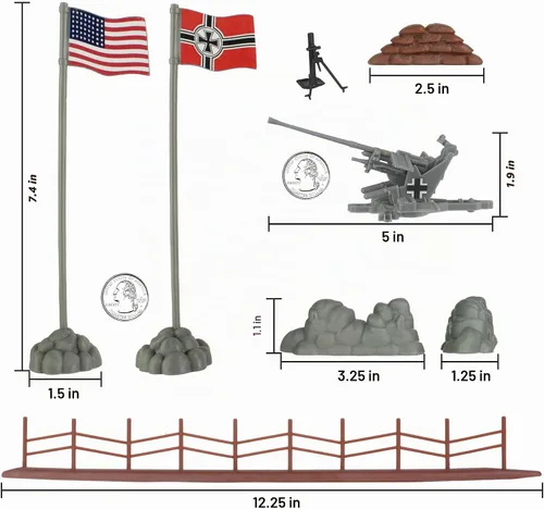 Vista 7 de BMC WW2 Secret Stronghold - 36pc Plastic Army Men German Bunker Playset