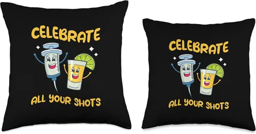 Vista 3 de Enjoying A Strong Alcoholic Drink Made In Mexico Celebrate All Your Shots - Almohada de tequila para beber alcohol, 16 x 16 pulgadas, multicolor
