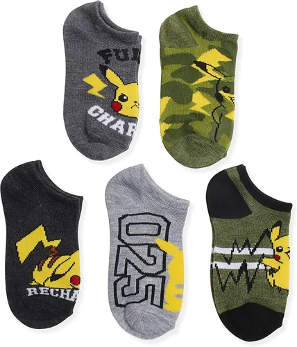 Vista 3 de Pokemon Boys' 5 Pack No Show Socks