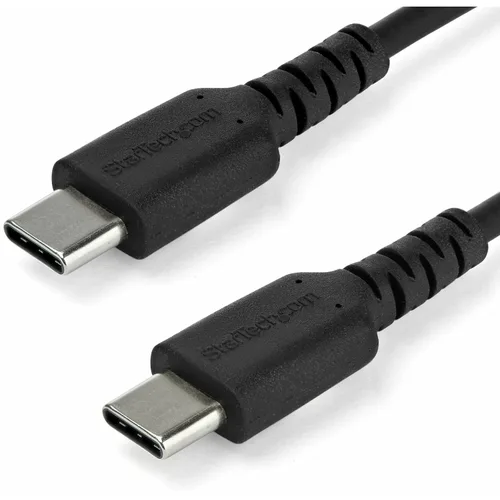 Vista 10 de StarTech Cable USB-C a USB-C en espiral de 1.6 pies / 19.7 in, negro, 3A, USB 2.0