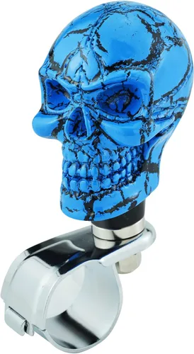 Vista 7 de Volante giratorio con diseño de calavera divertida perilla suicida para la mayoría de vehículos de transmisión automática manual (beige)