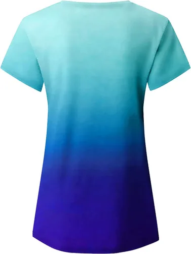 Vista 6 de DASAYO Camisetas casuales de verano para mujer, talla grande, camisas de manga corta, blusa para salir, túnica para mujer