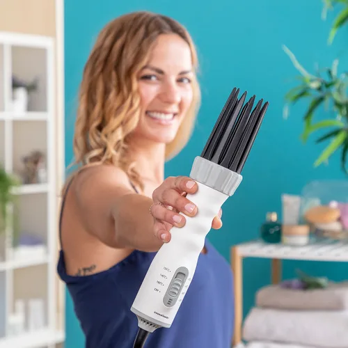 Vista 8 de Cepillo Secador, Moldeador y Rizador de Pelo 3 en 1 Dryple InnovaGoods 550 W