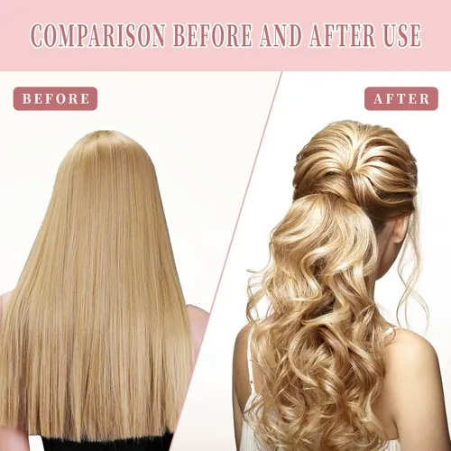 Vista 6 de 30 rulos de pelo sin calor, rizadores ondulados, rizadores de pelo sin calor, rizadores en espiral para cabello corto y mediano (9.8 pulgadas/9.8 in)