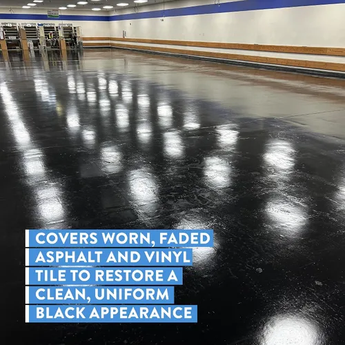 Vista 3 de Black Beauty II - Sellador de suelo para asfalto y baldosas de vinilo, sellador negro de secado rápido, restaura el color, sella el desgaste