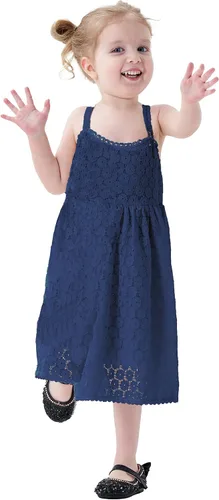 Vista 3 de Vestido de encaje para niñas, informal, vestido para niña de las flores
