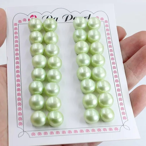 Vista 2 de Venta al por mayor de fabricación de joyas naturales 0.394-0.433 in 3A Grado botón de moneda Multicolor Perla de agua dulce medio perforado Cuentas