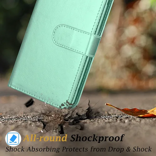Vista 8 de Funda para Moto E 2020, para Motorola E 2020, Takfox de piel sintética con tarjetero de crédito con tapa [9 ranuras para tarjetas]