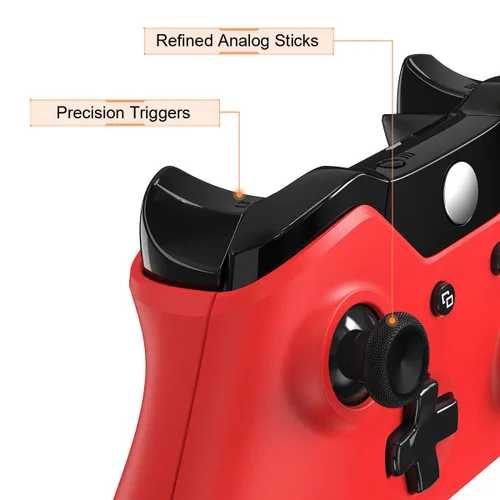 Vista 6 de Xbox Controller Wireless with 1400mAh Rechargeable Battery & Charging Cable, Xbox One Controller with 2.4GHz Wireless Adapter, Compatible with Xbox